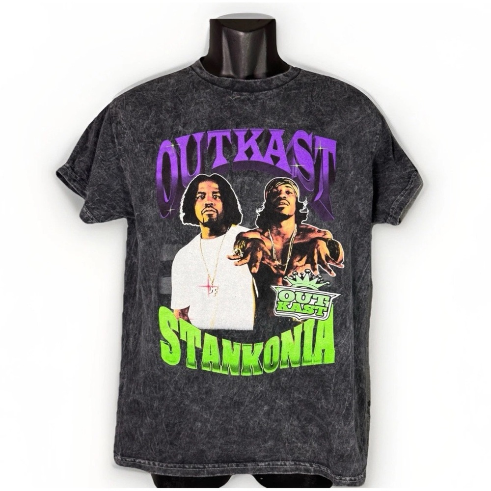 OutKast Stankonia Acid Wash Black André 3000 Big Boi T-Shirt Size M
